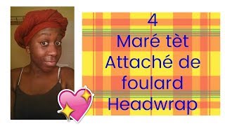 ➞ Turban  4 Maré tèt • Attaché de foulard • Headwrap [upl. by Marchelle794]