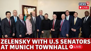 LIVE Ukrainian President Zelensky Meets US Senate Delegation In Munich After Russias Attack  N18G [upl. by Halsted448]