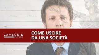 Come fa un socio ad uscire dalla società [upl. by Packton]