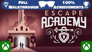 Escape Academy  GamePass Game  Full Walkthrough  1000GS [upl. by Uhp418]