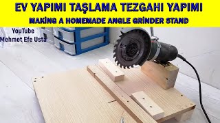 Spiralden Metal ve Ağaç Kesme Standı Yapımı avuç taşlama Making a Homemade Angle Grinder Stand [upl. by Rim288]