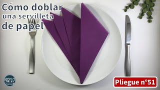 Cómo doblar una servilleta de papel con 4 pliegues  Decorar la mesa [upl. by Pharaoh]