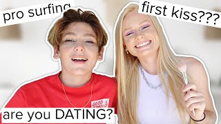 Doing my boy friends makeup while answering awkward questions [upl. by Edialeda]