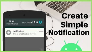 How to create Notification in android app  Android studio tutorial [upl. by Ydnam]