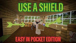 How To Use And Make A Shield in Minecraft PE EASY [upl. by Streeter]