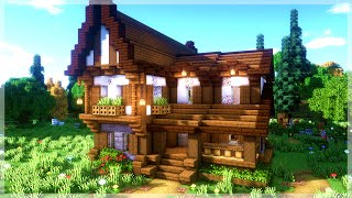 Minecraft How to Build a Medieval Cabin House Tutorial [upl. by Mayfield]