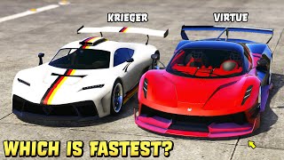 GTA ONLINE  OCELOT VIRTUE vs KRIEGER  Which is Fastest [upl. by Nicholas86]