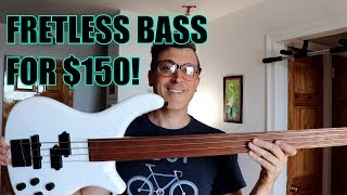 Rogue Series 3 Fretless Bass Demo and Review  Budget Fretless Bass [upl. by Fleck272]