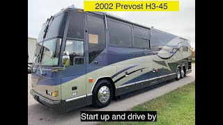 2002 Prevost H345 Review Start Up and Drive By [upl. by Waldemar]