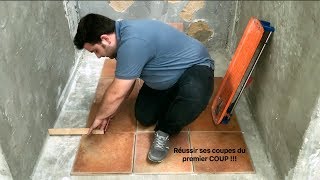 Comment tracer et couper vos carreaux en pose droite [upl. by Norre]