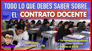 📢👉TODO LO QUE DEBES SABER SOBRE EL PROCESO DE CONTRATACION DOCENTE [upl. by Nnaacissej]