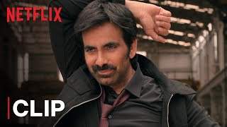 Ravi Tejas Explosive Fight Scene  Dhamaka  Netflix India [upl. by Heady]