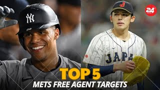 quotTop 5 Mets Free Agent Targets for 202425 MLB Offseasonquot [upl. by Akoyn]