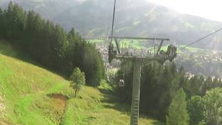 Kitzbühel  Kitzbühler Horn 6MGD Hornbahn I Talfahrt Sommerbetrieb [upl. by Ema]