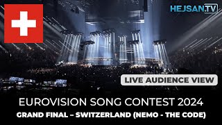 Eurovision 2024  Grand Final Live Show 🇨🇭 Switzerland Nemo  The Code Audience view [upl. by Anamuj565]