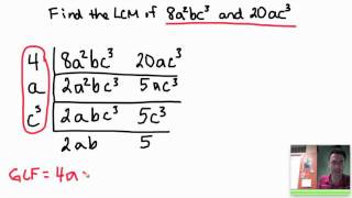 LCM of Monomials [upl. by Lennie]