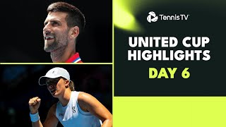 Djokovic vs De Minaur Swiatek Tsitsipas amp Garcia Feature  United Cup 2024 Day 6 Highlights [upl. by Wini]