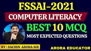 FSSAI Computer Classes  FSSAI Recruitment 2021  FSSAI Computer Literacy MCQ  FSSAI Classes [upl. by Alyakcm]