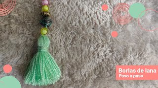 Cómo hacer BORLAS de lana o hilo en 5 minutos  Tassels 🧶✂️🧶 [upl. by Aknahs]