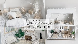 Dollhouse Renovation  DIY Modern Dollhouse  Boho Dollhouse [upl. by Aicirtal]