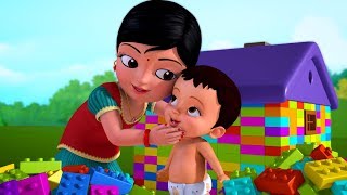 குட்டிக் கைகளால் கட்டிய அழகு வீடு  Tamil Rhymes for Children  Infobells [upl. by Kcuhc]