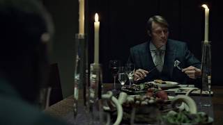 HANNIBAL EATS RABBIT WITH JACK CRAWFORD DINNER SCENE [upl. by Judie]