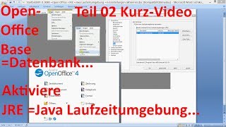 X0081 Open Office KurzVideo JRE Java Laufzeitumgebung in Einstellungen aktivieren [upl. by Ryder]