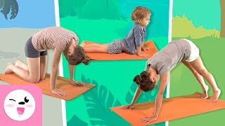 YOGA para niños  Las posturas de los animales  Tutorial para practicar yoga [upl. by Truc]