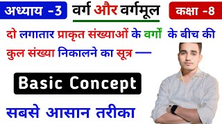 क्लास 8 वर्ग और वर्गमूल  Varg or Vargmul  Chapter 3  Dr Kc Sinha Class 8 Math SolutionConcept 3 [upl. by Camfort]