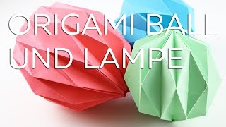 Origami Lampe  Origami Ball  Anleitung  Talude [upl. by Ytsim]