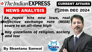 Indian Express Newspaper Analysis  26 DECEMBER 2024  Indian Express EXPLAINED analysis upsc2025 [upl. by Aissatsan]