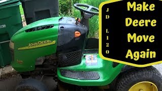 John Deere L120 Hydro Fluid Change Part 1  Tuff Torq K46 HD [upl. by Brawley]