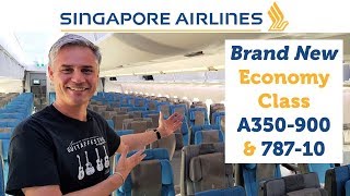 Singapore Airlines BRAND NEW Economy Class  A350900 amp 78710 [upl. by Sanders616]