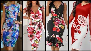 Beautiful daily wear printed Bodycon outfit ideas for ladieswest style outfit [upl. by Farrell]