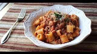 Bolognese Sauce  Marcella HazanInspired Meat Sauce Recipe  Rigatoni Bolognese [upl. by Nell]