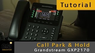 Call Park amp Hold  Grandstream Tutorial  ESI Communications [upl. by Omsare]