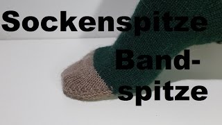 Socken Spitze stricken  Bandspitze [upl. by Antin]