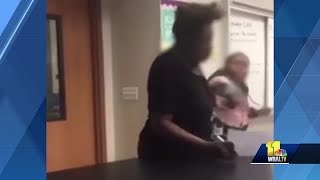 Student punches teacher at Baltimore school [upl. by Inahpit816]