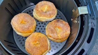 Air Fryer Biscuit Donuts  How To Make Donuts In Air Fryer With Pillsbury Grands Biscuits 🍩 [upl. by Weylin]