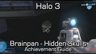 Halo 3  Brainpan Achievement Guide  All 6 Hidden MP Skulls  Title Update 2 [upl. by Eniamert]