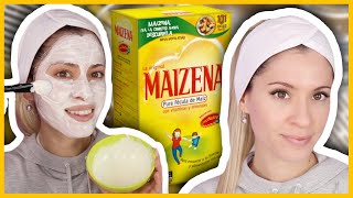 MASCARILLAS DE MAIZENA PARA ACLARAR TU ROSTRO  PIEL SIN MANCHAS  NatyGloss [upl. by Initirb]