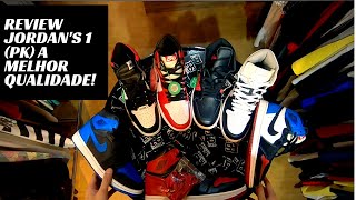 JORDANS 1 PK  COMPILADO DE MODELOS A MELHOR QUALIDADE  REVIEW  UNBOXING [upl. by Odracir]