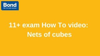 11 exam Nonverbal Reasoning – nets of cubes  Bond 11 [upl. by Akirahs]