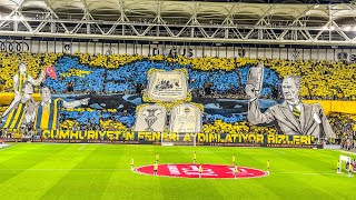 Fenerbahçe  Trabzonspor Cumhuriyetin 100 yılına özel koreografi kuzey tribün çekim [upl. by Akinihs]