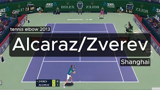 Tennis Elbow 2013 Alcaraz vs Zverev ShangHai [upl. by Ayihsa]