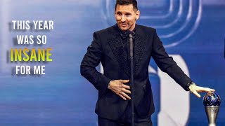 Lionel Messi Speech English Subtitles at FIFA Awards2023 [upl. by Itnahs728]