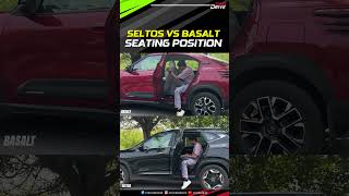 Seating Position Comparison between Kia Seltos and Citroen Basalt  Times Drive Green shorts [upl. by Rehsu]