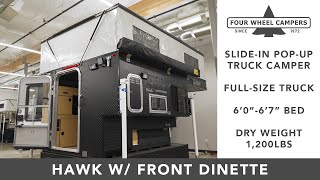 Four Wheel Camper Tour  Hawk SlideIn w Front Dinette 2023 [upl. by Lengel]