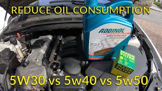 Can A Thicker Oil Help Reduce Oil Consumption We Compare a 5w30 5w40 and 5w50 oil  BMW E90 N52 [upl. by Getraer]