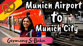 Munich airport to Munich city by metro train Sbahn [upl. by Gio]